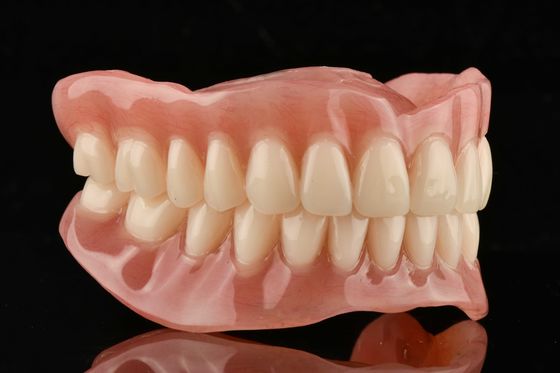 Aplicação segura Dentes removíveis de acrílico Prótese Dentes artificiais de acrílico ajustáveis
