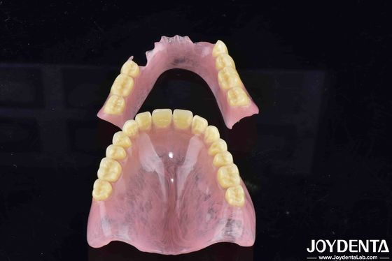 Dentes falsos flexíveis de alta elasticidade acabados para personalização personalizada