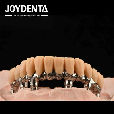 Dentes temporários de resina amarela com tratamento de superfície lisa para transições dentárias precisas e estáveis